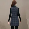 Waistcoats Uhytgf Autumn Vest Womens Fashion Plaid SingleBreasted Elegant Women's Vest Jacket ärmlös 5xl Big Size Vests Waistcoat 788