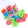 Outils 24pcs Eva Mousse Soupols Carpe Pêche de pêche Winders Ligne Leader avec 40pcs Pins Tire Board de la ligne d'enroulement Board Crochet Rangement Pesca