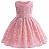 Kinder Designerin Kleine Mädchen Kleider Kleid Cosplay Sommerkleidung Kleinkinder Kleidung Babykinder Mädchen rot rosa grüne Sommerkleid 14bp#