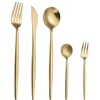 Kubac nieuwe 24 -st set gouden bestek Leon top roestvrijstalen steak lnife vork feest 30 stcs bestek servies set eet apparaat x308X x308x