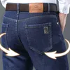 Jeans maschile inverno inverno jeans jeans business pantaloni retrò pantaloni di denim classici pantaloni autunnali casual elastici per uomo papà regalo j231222