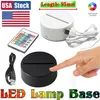 USA Stock RGB LED -lichten 3D Touch Switch Lamp Base voor illusie 4 mm Acryl Lichtpaneel 2A Batterij of DC5V USB PowerDed271W