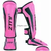 Ginocchiere a gomito ztty boxe più spesse guardie stinco di protezione in pelle leggings attrezzatura marziale arti muay gamba tailandese taekwondo ankl dhr9a