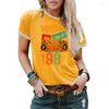 Women's T Shirts Women Boom Box Graphic T-Shirt Short Sleeve Vintage 83 Letter Funny Birthday Top