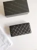 NEW Wallets Luxury Brand design Letter plaid chain Clutch lambskin diamond pattern pouch women's le boy Long wallet Ball pattern 50095 sheepskin silver/gold buckle