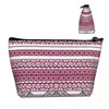 Sacs cosmétiques Bold Ukrainien Broderie Vyshyvanka Makeup Sac Organisateur de voyage Ukraine Bohemian Geometric Storage Tobetry