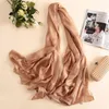 Шарфы льняные женщины простальный шарф чистый цвет 180x85cm женский солнцезащитный крем.