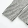 Felpa di grigio versatile versatile versatile per donna con cappuccio per donne maglione pullover con cappuccio 2142213