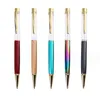 Ny fyllbar tom Tube Metal Ballpoint Pen Promotional Gift Business Diy Diamond Pen Colorful Quicksand Pens Christmas Gift