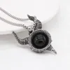 Pendant Necklaces Punk Retro Goat Horn Fashion Stainless Steel Black Stone Chain Necklace Men And Women Unique Jewelry Gifts Wholesale