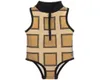 Kids Onepiece Swimsuit Leuke zomerstreep Draad hoofdcontrole patroon meisje zwempak set mode comfortabele kleding kinderen039S3567864