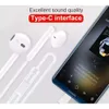 70 5g X9b Type-c USB Earphone with Mic Button Control for P30 Honor 50 5G X9 X8 Mate 30 Pro