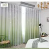Cortina de cortina de isolamento de sombra de estrela dupla quarto barroom barancony princesa romântica estilo gradiente de cor de cor gaze