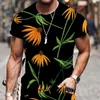 T-shirts pour hommes t-shirts vêtements fleurs motif de plantes motif en vrac à manches courtes à manches respirantes.
