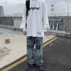 Herren Jeans Jeans Hosen Hosen Herrenmarke Kleidung Cartoon Anime Print Harajuku Männer Hose Freier Mode Graffiti Loose Streetwear Ropa Hombre J231222