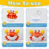 Jouets de bain moussants pour bébé en forme de crabe, avec créateur de musique pour baignoire, jouets de bain pour bébé, jouets pour parents et enfants, Machine à bulles pendant le bain, zln231223