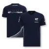 T-Shirts Herren T-Shirts Scuderia a Tauri T-Shirt Poloshirt Yuki Tsunoda Pierre Gasly 2024 Formel 1 Auto Fankleidung Polyester