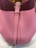 18CM bucket TOTES Luxury HANDBAG Designers purse handmade quality stitching with wax line togo leather pink ect many colors wholesale price fast delivery