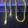 Lifeng Jewelry Wholale Hip Hop Mens 14K Gold plaqué Sterling Sier 6 mm Collier de chaîne Franco