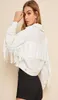Women White Tassel Short Jackets Denim Spring 2021 Ladies Solid franja de estilo casual Tops Y2K Women039S15879999