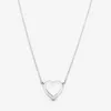 925 Sterling Silver Sparkling Open Heart Necklace Fashion Wedding Engagement Jewelry Making for Women gifts337S