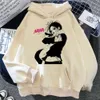 Nyaste nana anime hoodies svart sten grafisk tryckt huva tröjor unisex haruku sport pullover hip hop lös streetwear