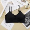 Tenue de yoga Sexy Solid Women Sports Bra Tops sans anneau en acier Top Top Fitness Running Pad Sportswear Tank Sport Push Up Bralette