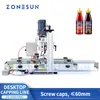 ZONESUN Bottle Capping Machine Srew Top Juice Liquid Spray Cap Twist Glass Dropper Lid Conveyer Line ZS-XG6100C