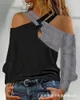 Blusas para mujeres 2024 primavera de verano Mesh casual de malla transparente de lentejuelas de manga larga