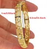 Bangle 4pcs Lot 24k Dubai Bangles for Women Etiopian Africa Fashion Gold Kolor Saudyjska Arabia Bride Bransoletka Biżuteria Prezenty 2344