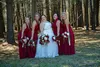 Burgundy Chiffon Convertible Long Bridesmaid Dresses A Line Floor Length Boho Rustic Country Wedding Guest Party Gowns Simple Maid Of Honor Dress Plus Size CL3111