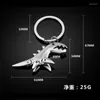 Keychains 3 Color Dinosaur Keychain For Men Metal Keyring Key Chain Jewelry Cute Gift