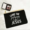 Сумки для хранения об Иисусе Печать сцепления сумочка для женщин в мешок для макияжа многоразовый карандаш карандаш христианский праздник