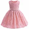 Projektantka dla dzieci sukienki małej dziewczynki Cosplay Summer Ubrania maluchowe ubrania dziecięce dzieci Dziewczyny czerwone różowe zielone sukienka letnia 15pq#