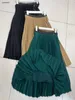 豪華な女性ブランドスカートスカートスカートスカートスカート夏の品質ファッション刺繍ビッグスイングロングロインコロスオーバースカート12月22日