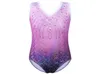 Kindermeisjes Dancewear 514 jaar Mouwloze dansjurk Purple Shiny Onepiece Tank Kids Teens Pattern7297348