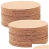 Mats Pads Table 20Pcs Cork Cup Pad Coasters Drink Reusable Round Placemats Drop Delivery Home Garden Kitchen Dining Bar Decoration Acc Dhzik