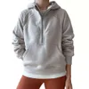 LL Women Yoga Scuba Hoodies Halbzipper Sweatshirt Anzug Jacke Ladies Gym Top Activewear Fleece Lose Workout Pullover F-9