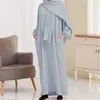 Roupas étnicas eid vestido muçulmano mulheres abaya kimono khimar hijab vestidos sólidos kaftan kebaya ramadan abayas jilbab robe longo islã