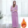 Women's Sleepwear Extra Long Winter Coral Fleece Bathrobe Women Hooded Warm Kimono Bath Robe Cozy Kimono Shower Robes Loose Peignoirs Nightgown T231223