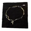 Colliers de pendentif traverse Jésus Collier Crucifixion pour hommes Femmes Gold Silver Black Couleur en acier inoxydable Crucifix de chaîne byzanine en stock