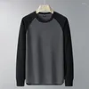 Men's T Shirts 2023 Autumn Raglan Sleeves Large Casual Heavy Duty Round Neck Long Sleeve Underlay Work Suit