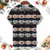 Chemises décontractées pour hommes 2024 Christmas à manches courtes Fashion Hawaiian Party Tops T-shirts