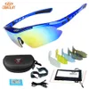 Lunettes de soleil Obaolay polarisées Uv400 lunettes de soleil de cyclisme pour hommes lunettes de vélo lunettes d'équitation Sports de plein air lunettes de pêche 5 lentilles hommes femmes