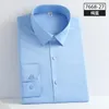 Herren -Casual -Hemdhemden Hemd mit langem Ärmeln festen Farbgeschäftskleid professionelle Tragen elastisch