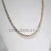 kibo Jewelry Iced Out Filling VVS1 D Color 3mm Width Moissanite real 14k solid gold necklace tennis chain