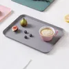 Plates 1pc Rectangular Serving Tray Anti-Slip Scratch Resistant Smooth Plate For Kitchen Home Decoration Parts