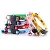 Dog Apparel 5pcs Cute Bell Adjustable Collars For Cats Puppy Fashion Pet Collar Colorful Pattern Supplies Grooming