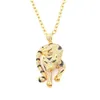 Pendant Necklaces Classic Hip Hop Fashion Creeping Tiger Cubic Zirconia Stone Animal Necklace For Men Or Women Designer Copper Jew297s