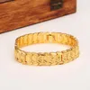 Bracelet éternel des classiques larges id 14k Real Solid Yellow Gol Dubai Bangle Femmes Hands Hand Watchand Trendy Hand Watch Band Bielry321o